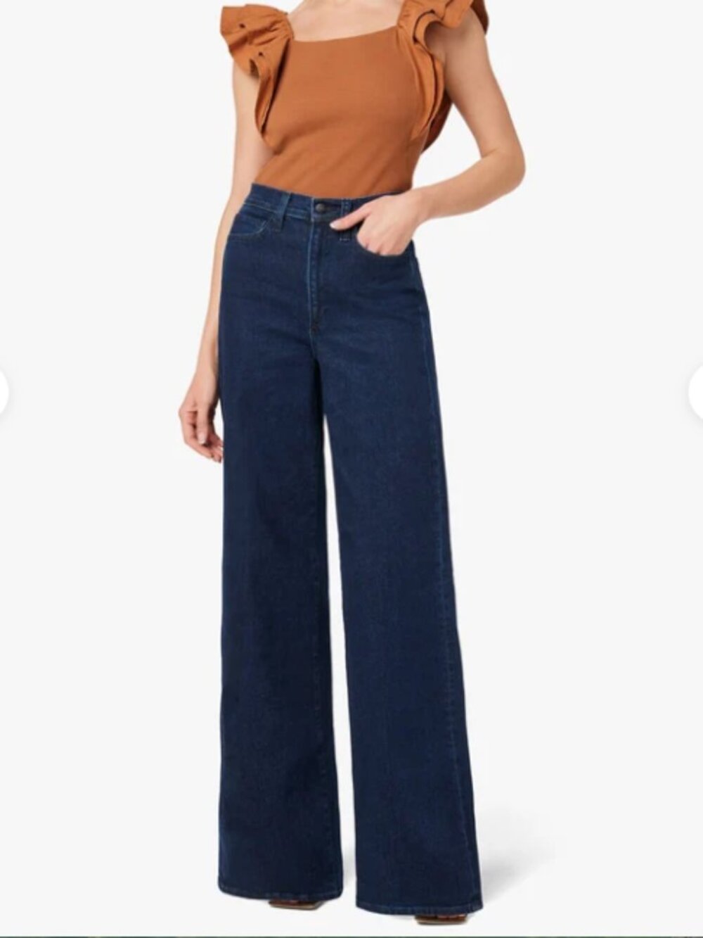 Joe's Jeans The Mia High Rise Wide Leg Retro Jeans in Cinema Dark Wash